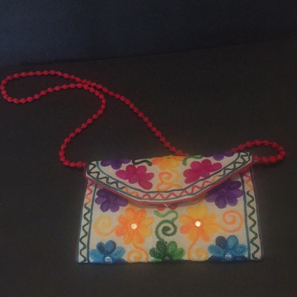 [Unknown] Vintage Boho Floral Multicolor Purse